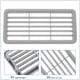 thumbnail image 3 of unbranded Cubierta De Ventilación De Aire Para Con Rejilla Louvered En Color Gris, 3 of 8