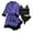 Dark Purple, variant on GDREDA Plus Size Pajama Set Women Silk Pajamas For Women Set 4 Piece Satin Sleepwear Classic Button Down Short Sleeve Pj Set Cute Loungewear Women Pajama Sets pyjamas Brick Red,S