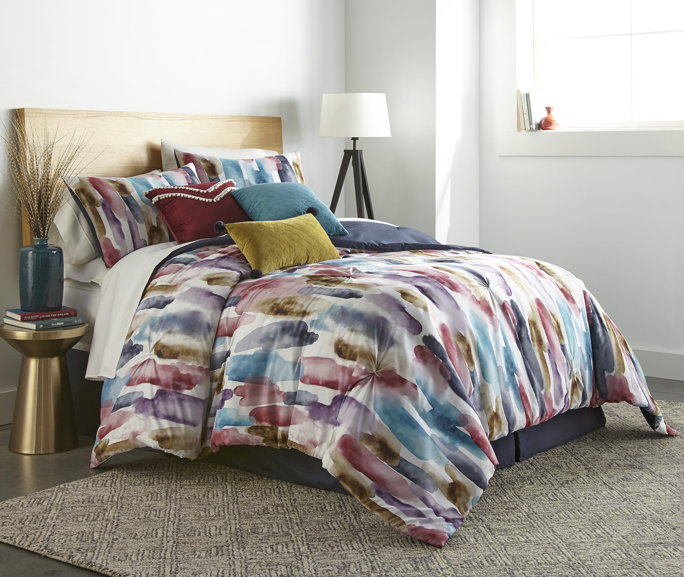Lanco Moderna 7 Piece Bedding Comforter, California King Bed Comforters Sets