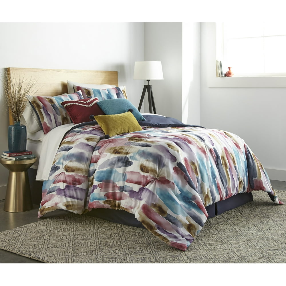 Lanco Isabella 7-Piece Comforter Set, Multi-Color, Queen - Walmart.com ...