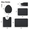 thumbnail image 3 of CHAKMEONE Bathroom Rug Sets 4 Piece,Non Slip Bath Mat Set with U-Shaped Toilet Rug,Super Absorbent Memory Foam Bathroom Floor Mats for Shower,Tub,Toilet,Black, 3 of 6