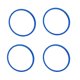 thumbnail image 3 of unique High quality4Pcs Blue Car Interior AC Vent Outer Surrounding Circle Ring Trims for 2016-2023, 3 of 5
