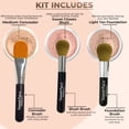 thumbnail image 2 of TRIO WITH BRUSHES (LIGHT TAN) Full Size Kit Mineral Makeup Brush Set Foundation Concealer Blush Bare Face Sheer Powder Cover, 2 of 5