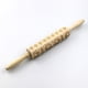 thumbnail image 4 of Rodillo de madera para hornear exquisita escultura impresa de alce juego de utensilios de cocina de madera accesorios de cocina regalo creativo, paquete de 2 Inevent HA011528-00, 4 of 7