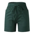 thumbnail image 4 of Womens Casual Shorts Summer Pants Drawstring Elastic Waist Comfy With Pockets Girls Bottoms Shorts, 4 of 6