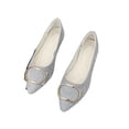 thumbnail image 5 of Taqqpue Women Shoes Under 15 Dollars Women's Versatile Plus-Size Pointed-Toe Multi-Color Metallic Embellished Comfortable Flat Shoes for Women, 5 of 6