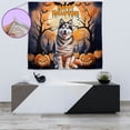 thumbnail image 4 of Mummy Alaskan Malamute Happy Halloween with Pumpkins Bats Spooky Fun Tapestry Alaska Mal Dog Lovers Gifts Wall Hanging Backdrop Home Decor - 00019, 4 of 5