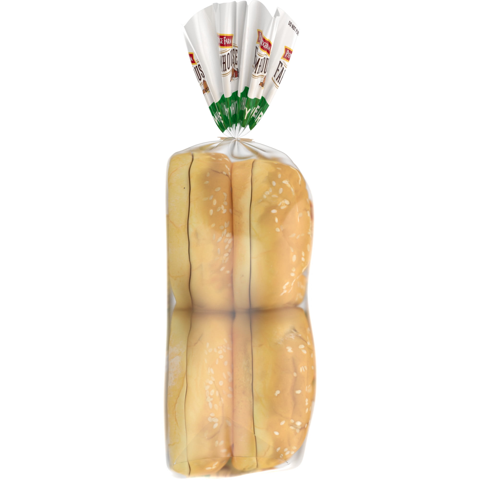 Pepperidge Farm Farmhouse Hearty White Hamburger Buns, 8-Pack Bag