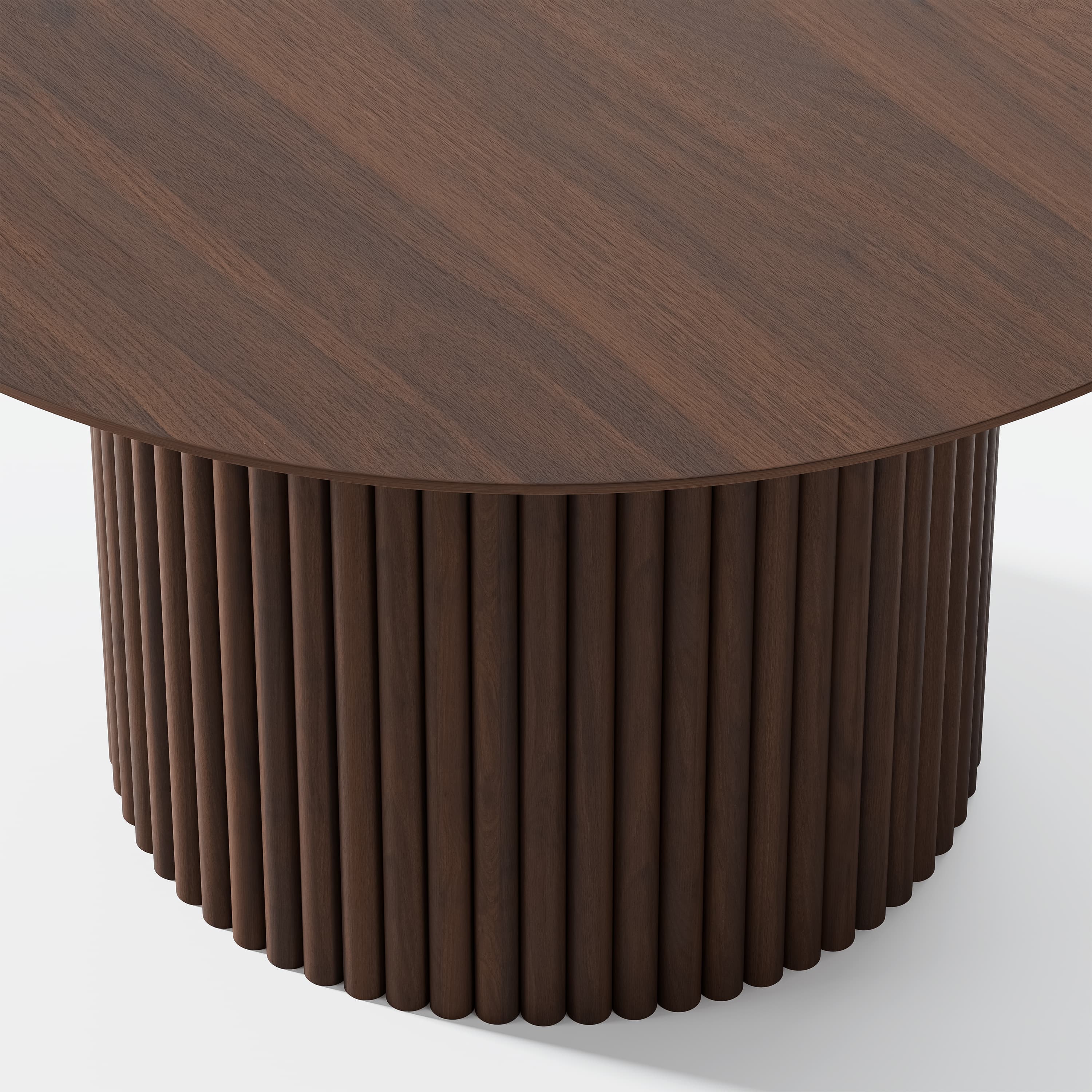 Abberton 46" Dining Table Round Kitchen Table,Walnut