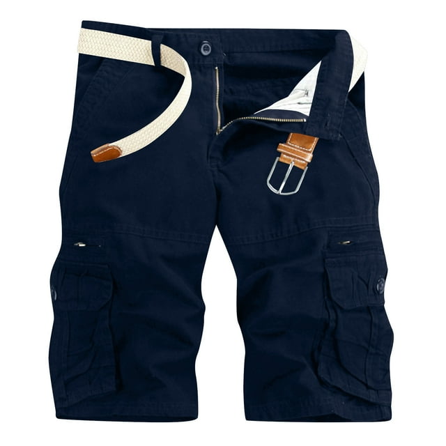 Yuyuzo Shorts Cargo pour Hommes avec Multi-Poches Coupe Classique Décontractée Été Randonnée Tactique Entraînement