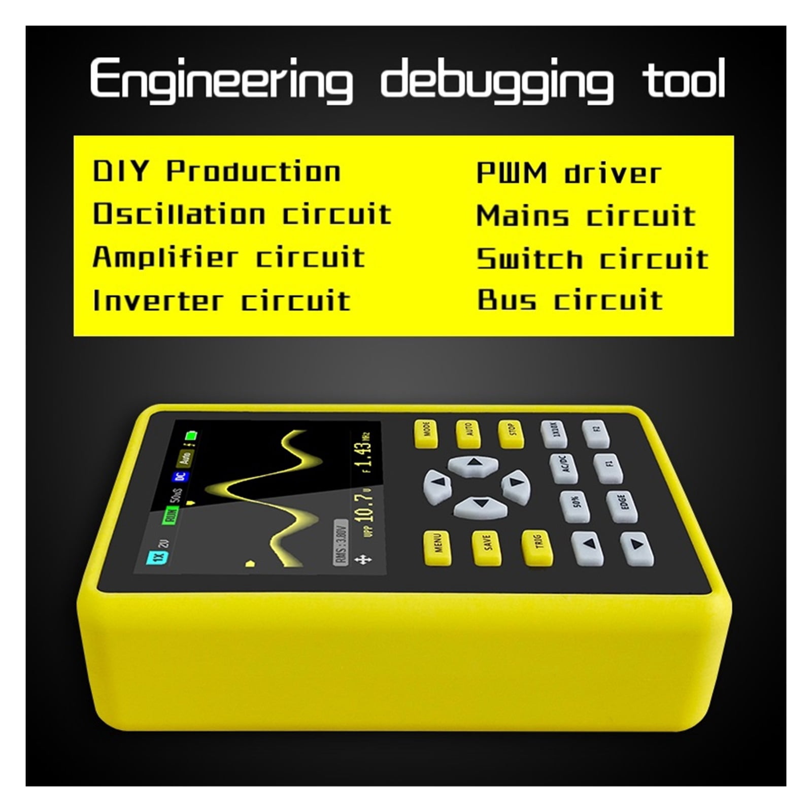 5012H Handheld Mini Digital Oscilloscope 500MS/s Sampling Rate 100MHz Analog Bandwidth ,Professional Designed