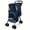 Blue, variant on CQSXDA Lightweight Foldable Pet Stroller with Breathable Mesh for Small Dogs and Cats Under 28 Lbs,  Multi-Functional Tray and Storage Basket, 4 Wheel Design, Blue