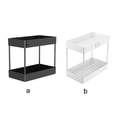 thumbnail image 4 of Debajo del gabinete del gabinete del soporte de rack organizador apilable condimento de cosméticos herramientas de cosméticos 2 niveles de armario de casa para baño cocina blanca Inevent HA010538-02B, 4 of 6