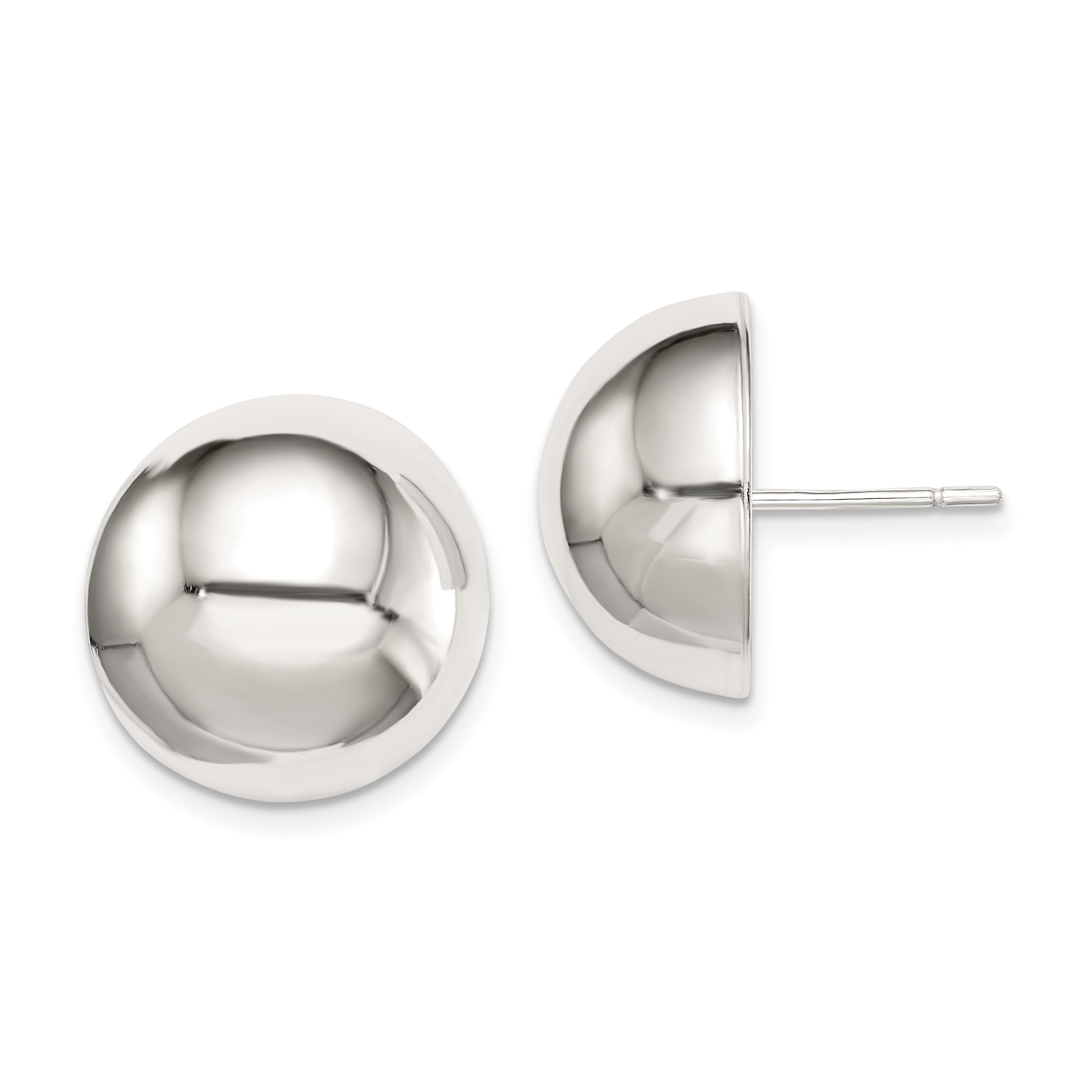 Primal Silver Primal Silver Sterling Silver 16mm Half Ball Earrings
