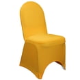 thumbnail image 3 of YCC Linens - 6 Pack Stretch Spandex Banquet Chair Covers - Gold, 3 of 6