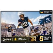 Pyimgus 55 inches outdoor TV, 1000nits waterproof Outside TV, IP65 weatherproof TV, Waterproof TVs, 178° Viewing Angle outside Tvs for Partial Sun