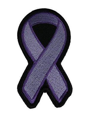 BRAND NEW PURPLE RIBBON CANCER AWARENESS IRON ON PATCH