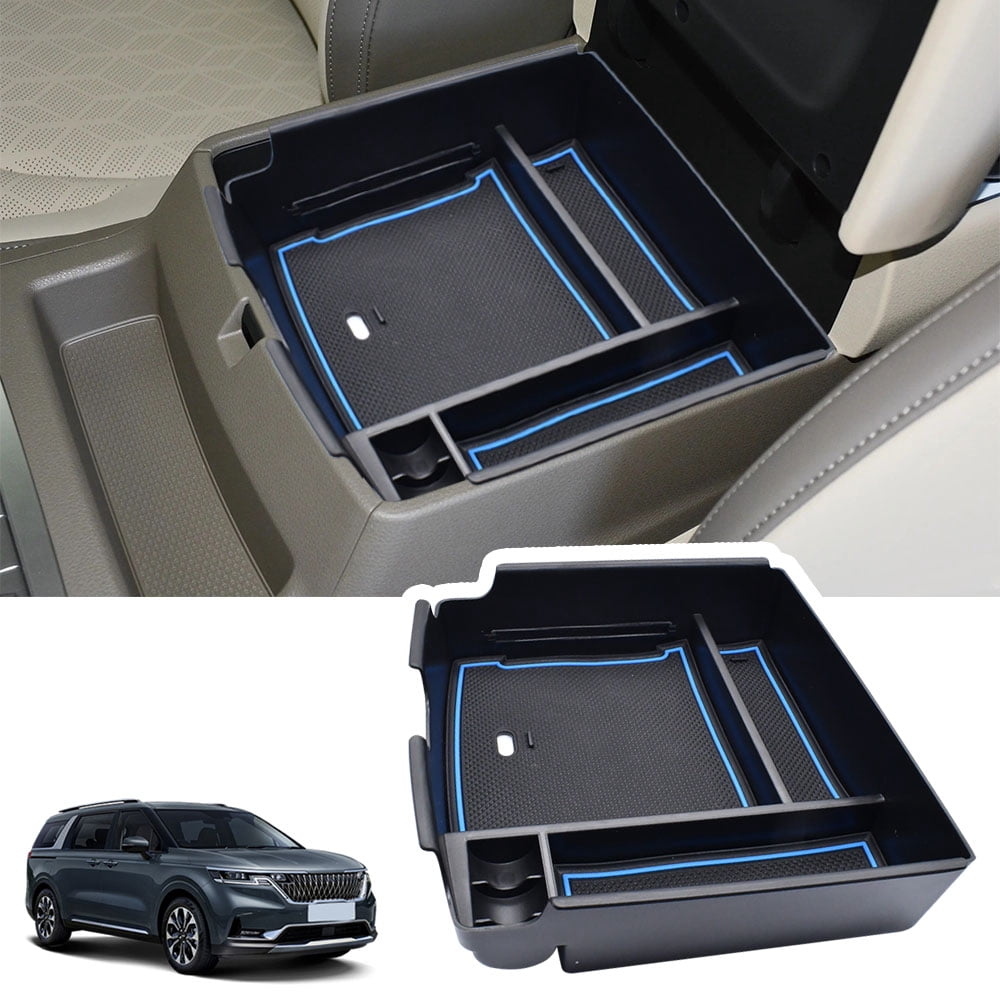 JJMY Car Center Armrest Storage Tray Organizer Box Anti-slip For 2022-2025 KIA Carnival , 1 Pack