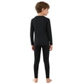 thumbnail image 4 of Moggemol Ensemble de Couche de Base de Compression pour Garçons, Col Rond, Haut à Manches Longues avec Leggings à Taille Élastique, Noir 30, 4 of 5