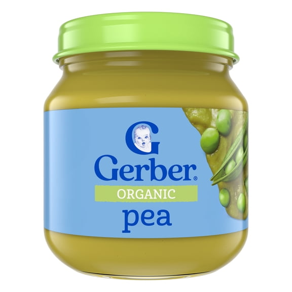 Gerber 1st Foods Organic for Baby Baby Food, Pea, 4 oz Jar