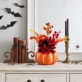 thumbnail image 6 of Darzheoy Halloween Thanksgiving Centerpiece, Artificial Pumpkin Floral Arrangement, 4 Styles Fall Maple Sunflower Berry, Table Centerpiece for Mantel, Table, Dining, Home, Entryway, 6 of 6