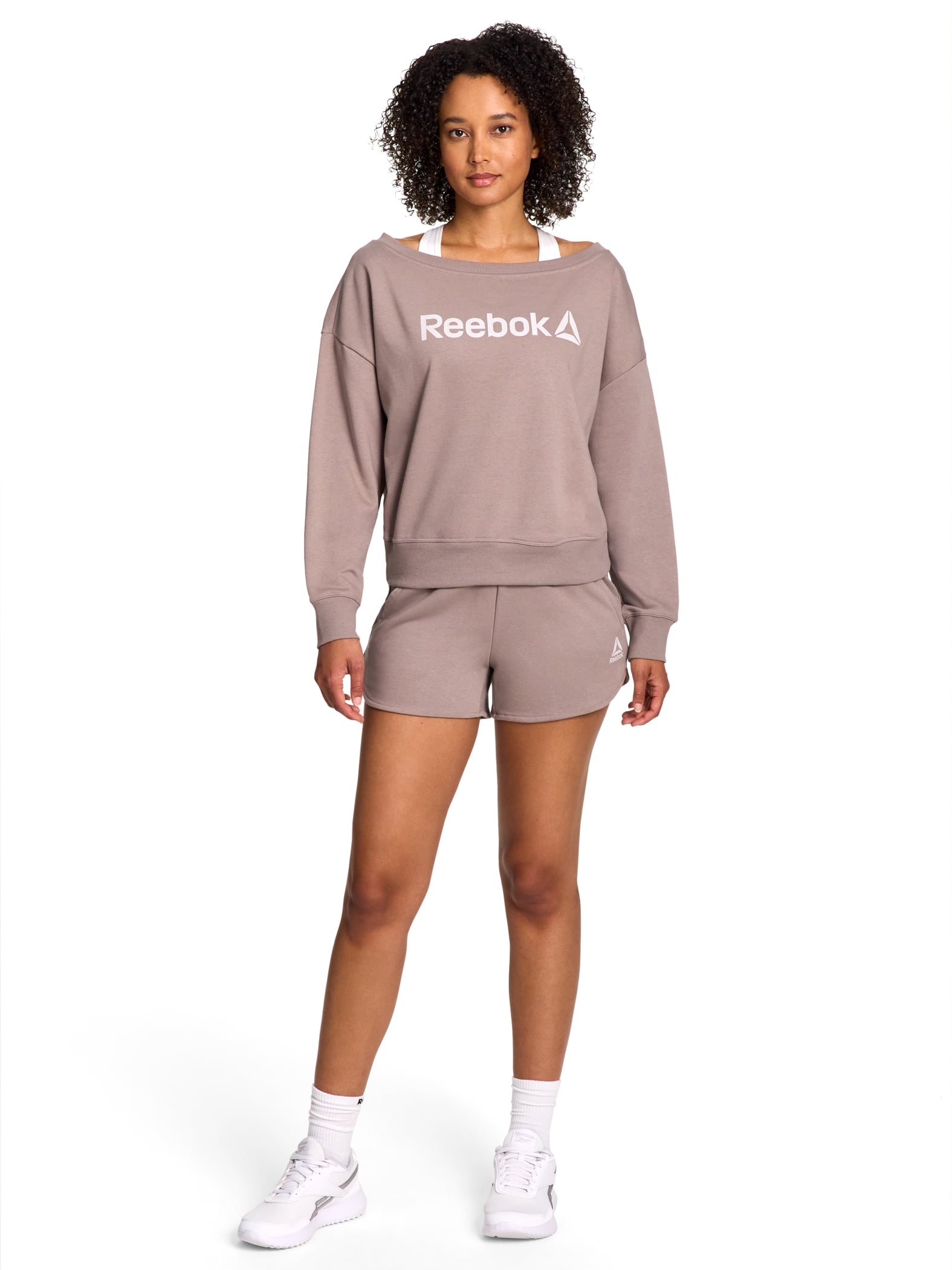 Reebok Women's Studio Off the Shoulder Sweatshirt, Sizes XS-XXXL