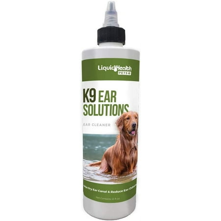 UPC: 0765462900120 | LIQUIDHEALTH K9 Dog Ear Cleaner Solution Ear Cleaning Drops with Boric Acid  12 fl Oz