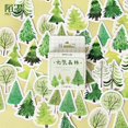 thumbnail image 3 of Pegatinas decorativas para diario de viaje, 46 piezas, Otoño, bosque de ardilla, regalo para niños, álbum de recortes, Kawaii, papelería, pegatinas, 3 of 4