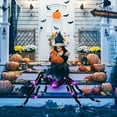thumbnail image 6 of Uutvmp Halloween Spider Decorations, 4.1ft Light up Black Hairy Spider Decoration, Giant Spider with Purple LED Lights for Indoor Outdoor Halloween Decorations Yard Party House Decor, 6 of 9