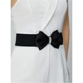 thumbnail image 5 of Women's Rhinestone Bow Elastic Wide Belts Stretchy Waist Buckle Belt, 5 of 5