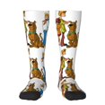 thumbnail image 1 of Rocae Scooby-Doo Chaussettes de compression Décontractées pour Femmes Hommes Bas Contrastés, 1 of 6