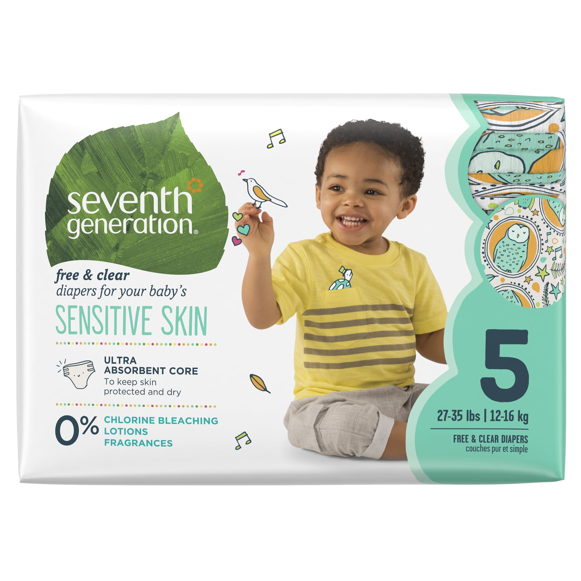 Seventh Generation Baby Overnight Diapers Stage 5 20ct for sale online 