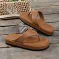 thumbnail image 4 of QQAMB Women Slipper Flip Flops with Thick Sole and Adjustable Strap for Outdoor Casual Wear, 4 of 8