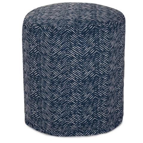 Majestic Home Navy Small Pouf