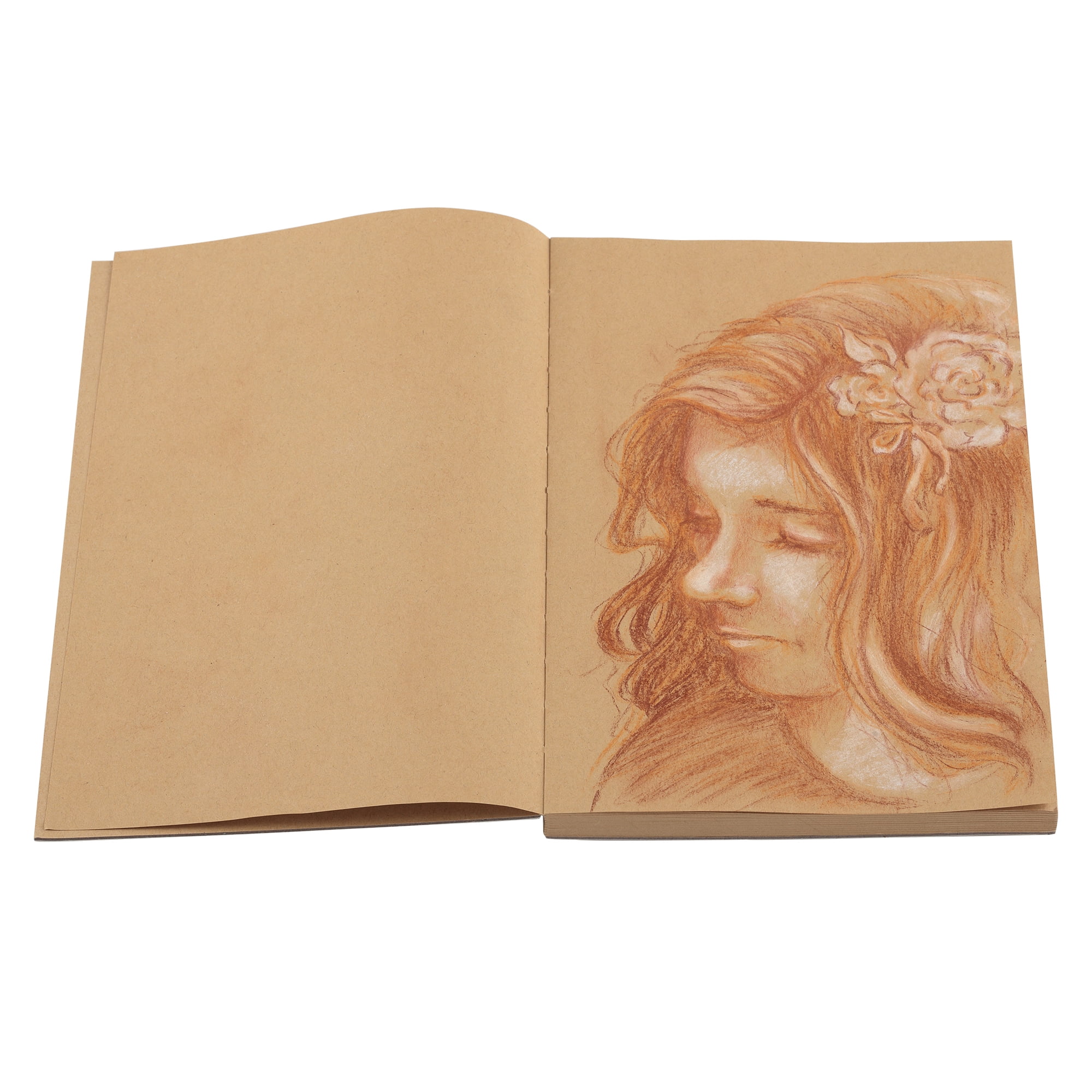 SoHo Urban Artist Brick Sketchbook Journals for Sketching, Drawing, Colored Pencils, Graphite, and more - Kraft Set of 2 - 5.5"x5.5" & 5.5"x8.5" (100 GSM, 80 Sheets)