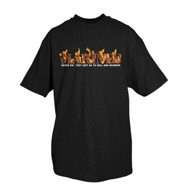 Fox Outdoor 64-488 M T-Shirt Flammes Marines&44; Noir - Moyen