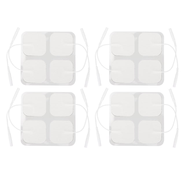 Parche de electrodo autoadhesivo reutilizable, almohadilla de electrodo cuadrada de repuesto para máquina TENS de 1,6 pulgadas, 16 Uds.