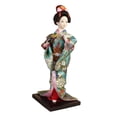 thumbnail image 2 of Muñeca kimono de geisha japonesa asiática, artesanía tradicional, figuras coleccionables únicas para hogar, armario, estante, decoración de sala de Estilo C, 2 of 8