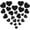 Black, variant on J.CARP 24PCS Star Iron on Patches Star Decoration Star Embroidered Patches for DIY Crafts Backpacks Bags Hats Coats Clothes Decoration - Black