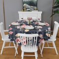 thumbnail image 2 of Pioneer Flower Floral Print Pattern Round Tablecloth 60"x60",Wrinkle Wipeable Table Cloth for Kitchen Dining Room Picnic Patio Party, 2 of 6