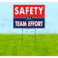 thumbnail image 1 of Safely Is A Team Effort (18" x 24") Yard Sign, Includes Metal Step Stake, 1 of 6