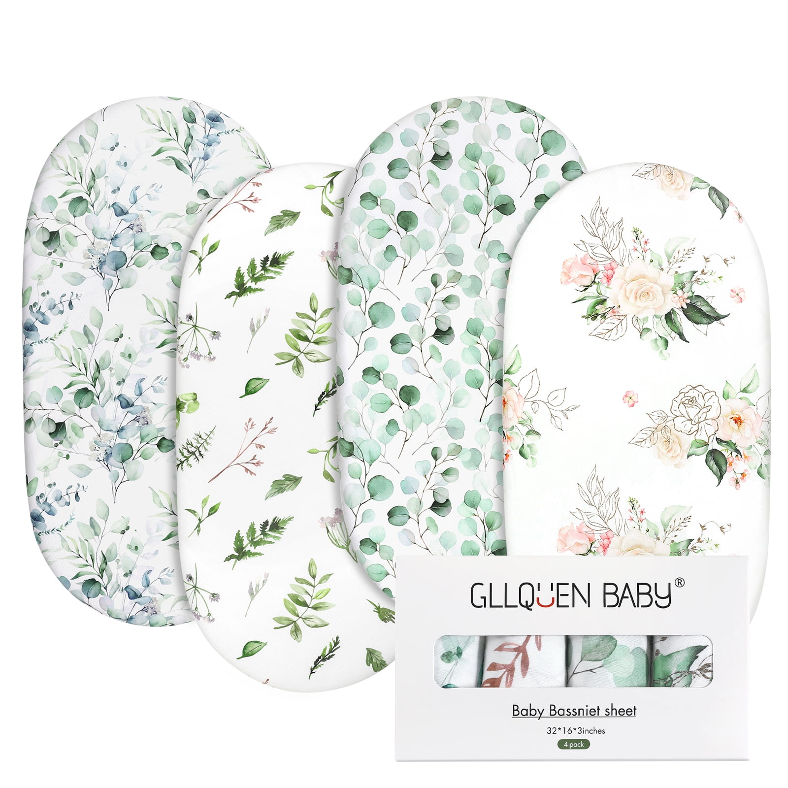 Gllquen Baby Premium Sheets Set 4 Pack For Girls Newborns