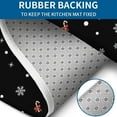 thumbnail image 4 of Black Christmas Ornament Pattern Bathroom Rugs Sets 3 Piece,Toilet Cover Set,Absorbent Non Slip Bathroom Mats Sets with U-Shaped Contour Rug Toilet Rug Set, 4 of 5