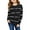 Black, variant on Langwyqu Girls Kids Crewneck Long Sleeve Pullover Tops Spring Fall Stripe Tops for 4-15 Years