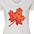 thumbnail image 4 of Inktastic Red Canadian Maple Leaf Women's V-Neck T-Shirt, 4 of 5