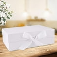 thumbnail image 4 of Gift Box with Ribbon Reusable with Lids Decorative Box Large Closure Storage Box for Keepsake Bridemaid Gifts Birthday, 4 of 8