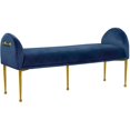 thumbnail image 1 of Meridian Furniture Owen 20"H Contemporary Velvet Bench in Navy, 1 of 6