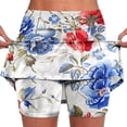 thumbnail image 5 of Njagoc3 Womens High - Waisted Bold Floral Print Skort - Vibrant Design for Summer Beach & Parties, 5 of 6