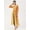 Yellow, variant on Womens Solid PolyGeorgette Top Long Sleeves with Elasticated Cuffs Round Neck Front Open Slit with Tie-up Strings Casual Long Top