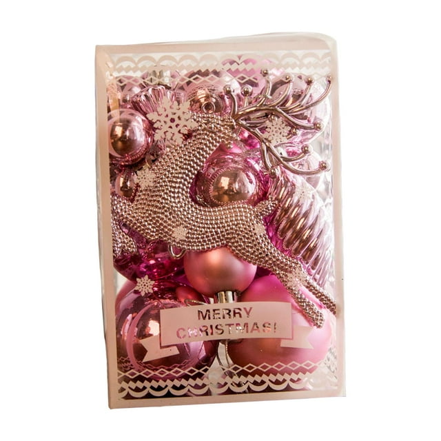 Adornos de bolas de Navidad Bola decorativa de Navidad para vacaciones de Rosado Yuyangstore Colgantes Bolas
